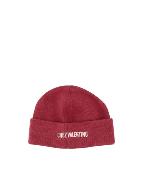logo-embroidered beanie