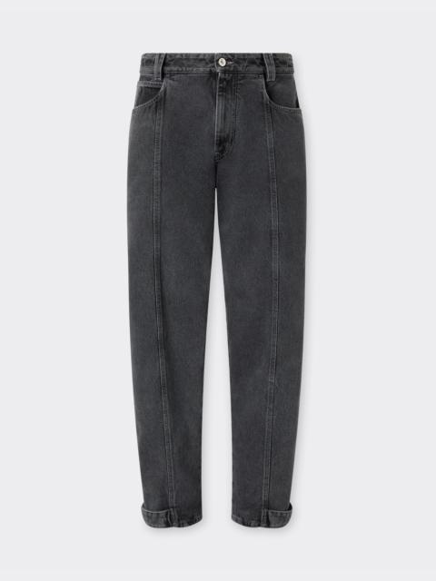 Dark marbled denim trousers