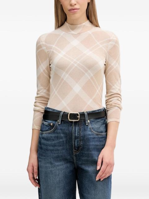 Savannah argyle high-neck top