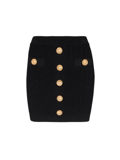 Knit skirt with buttons