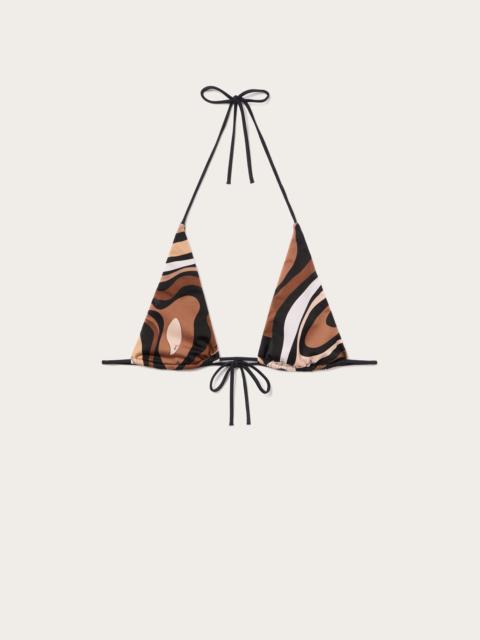 MARMO PRINT TRIANGLE BIKINI TOP
