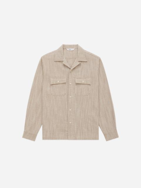 Camp Shirt - Ecru Cotton/Linen HBT