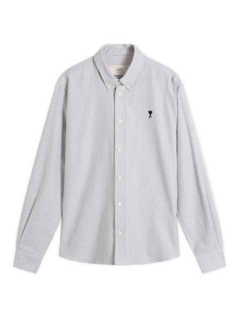 AMI Paris Striped Cotton Oxford Classic Shirt
