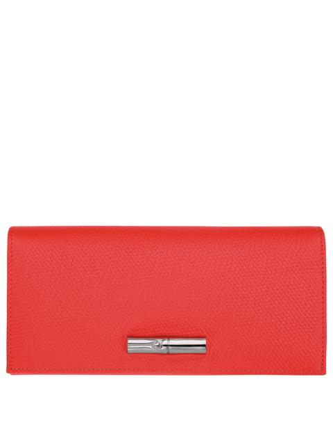 Le Roseau Long continental wallet Vermilion - Leather