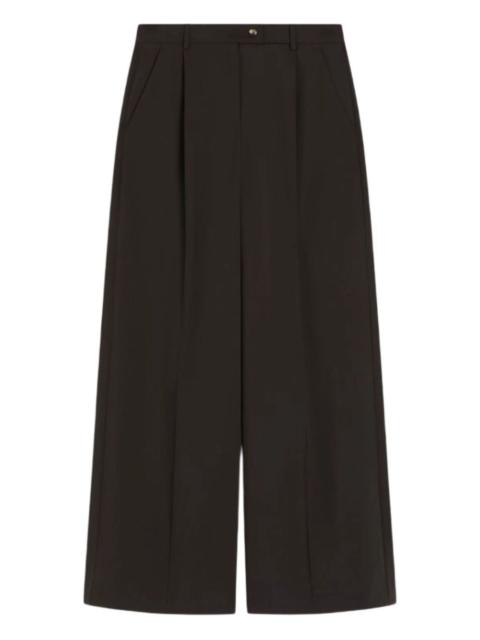 button wool trousers