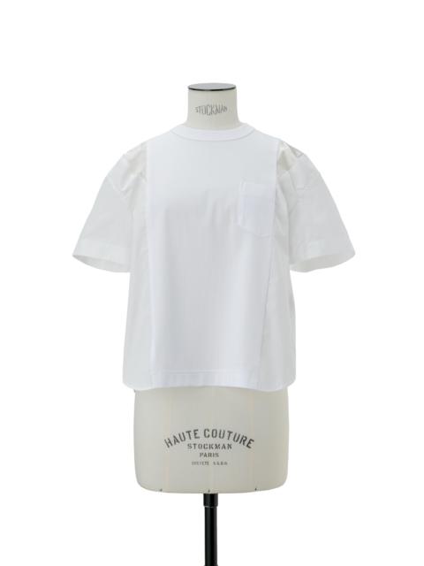 Poplin x Cotton Jersey T-Shirt