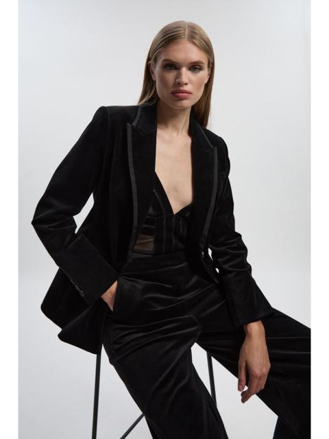 Velvet Groisgrain Tailored Blazer