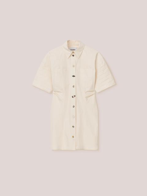 JAYLA - Pleated shirting dress - Creme