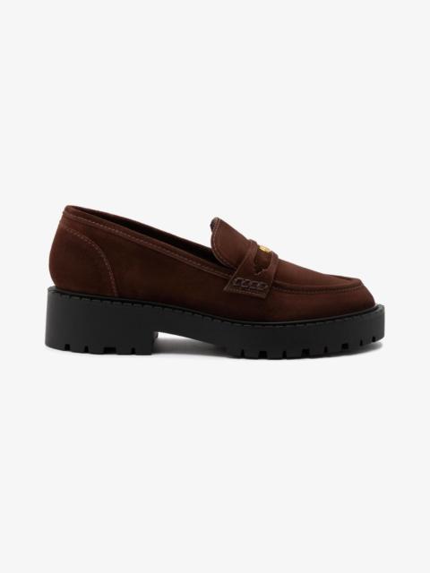 Suki Lugsole Loafer In Brown Suede