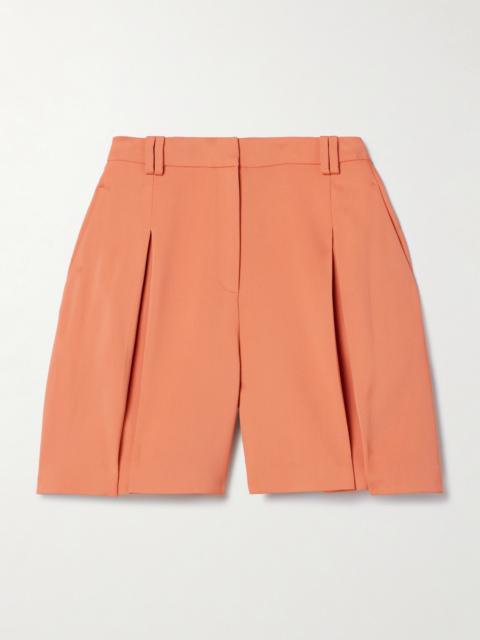 Pleated Crepe Shorts
