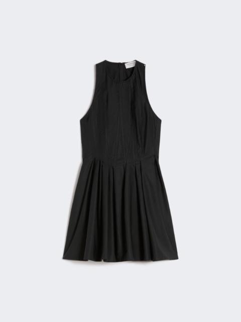 Short sleeveless pure cotton dress - black