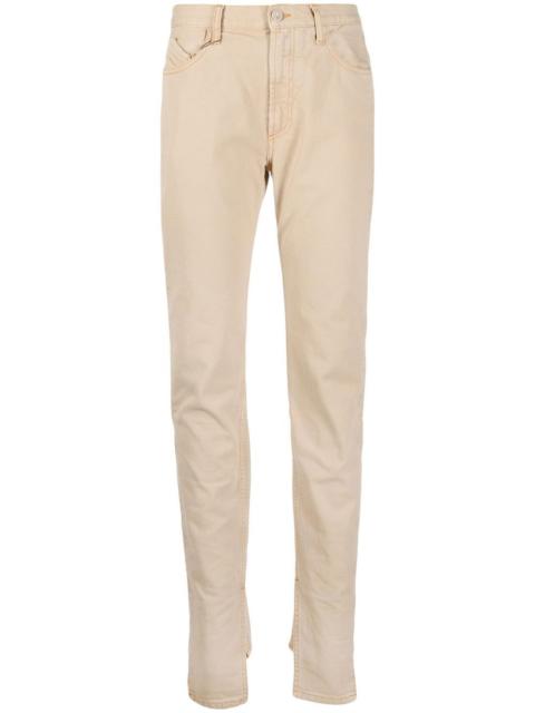 slit-hem straight-leg jeans