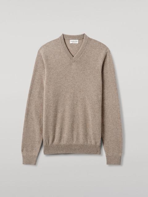 Classic Cashmere Brown V Neck Jumper