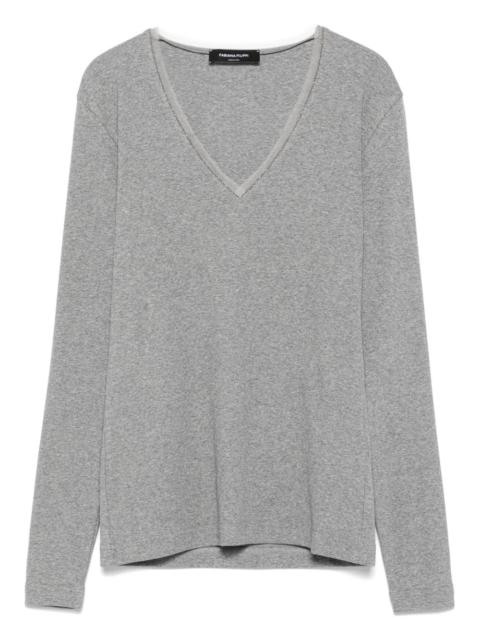 v-neck long-sleeve sweater