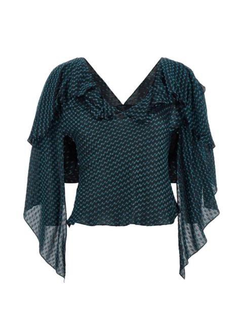 Plexus crinkled blouse