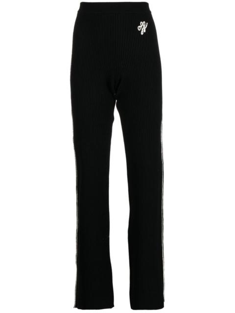 Outline knitted track pants