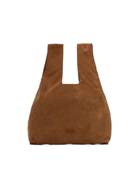 suede embossed tote bag