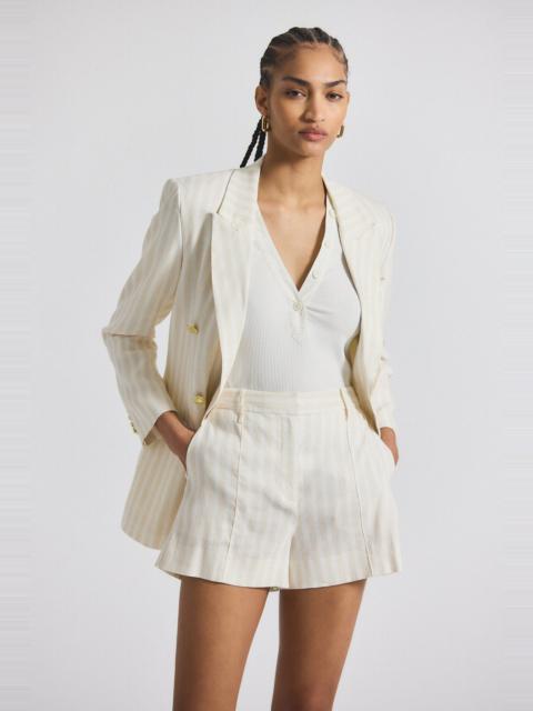 FREJA TONAL STRIPE STRETCH LINEN SHORT