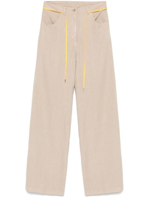 striped wide-leg trousers