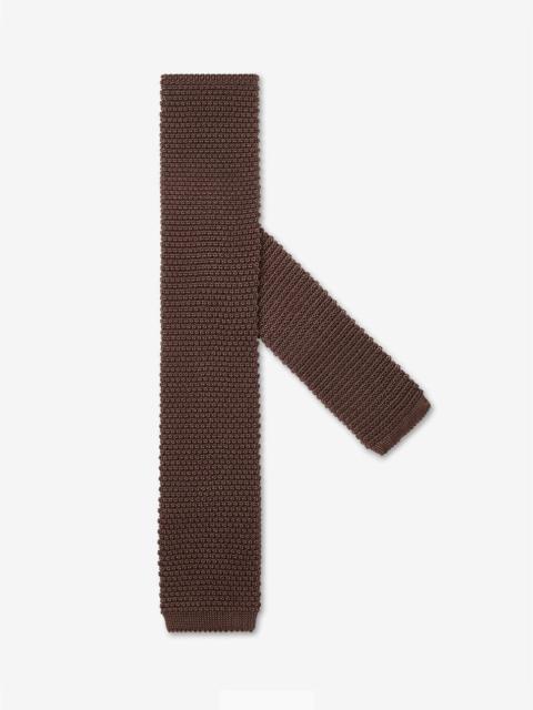 Brown knit tie