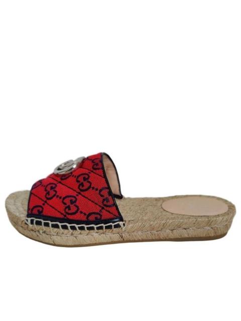 (WMNS) Gucci GG matelass canvas espadrille sandal 'Red' 661393-2UZO0-6490