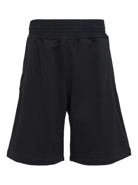 elasticated-waist shorts