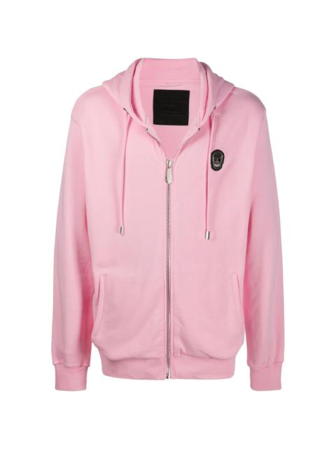 skull zipped hoodie