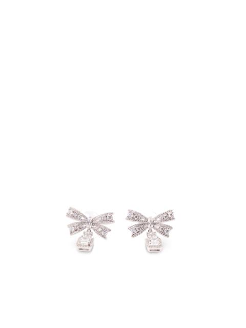 Bow Crystal Drop Earrings