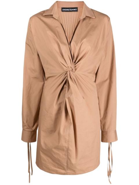 twist-front shirtdress