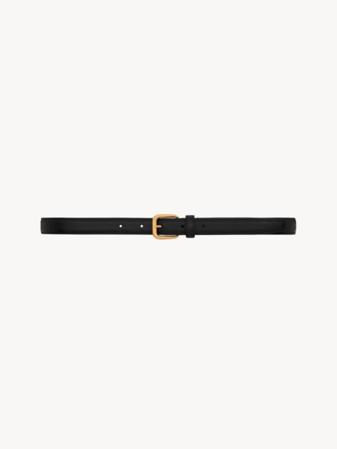 RECTANGULAR BUCKLE THIN BELT IN SMOOTH LEATHER