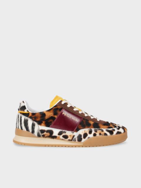 Women's Leather Animal Print 'Dover' Retro Gum Trainers