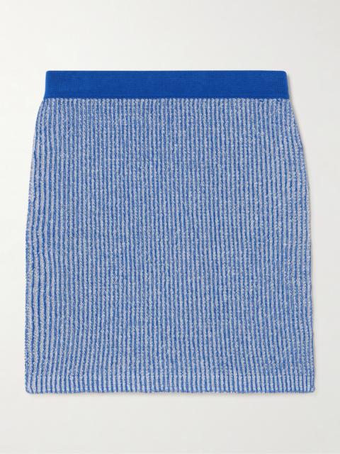 Dual Ribbed Cotton Mini Skirt