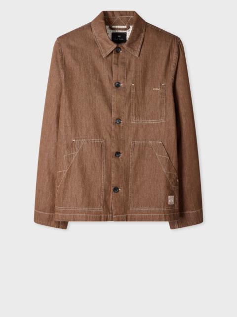 Brown Rinse Denim Work Jacket