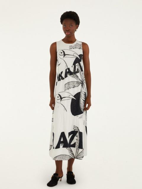 Come To Brasil Organic Cotton Patch Midi Dress