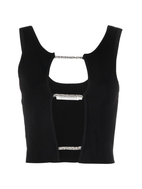 cut-out knitted tank top