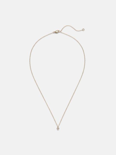 Essential 14kt gold choker with diamonds