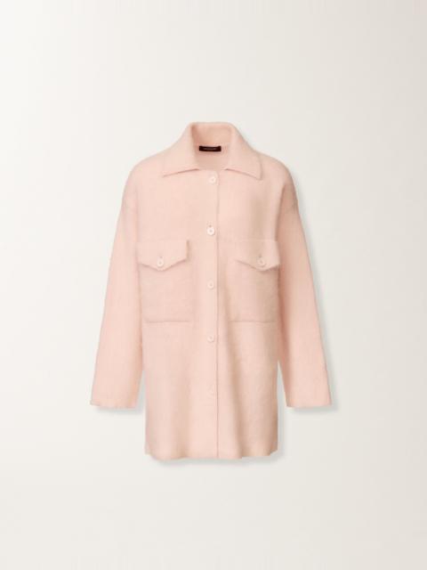 Shirt in brushed merino and mohair