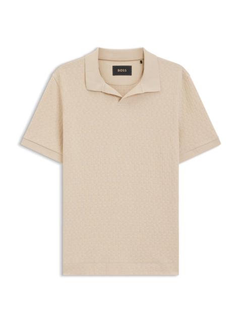 JOHNNY-COLLAR POLO SHIRT IN ITALIAN STRETCH COTTON
