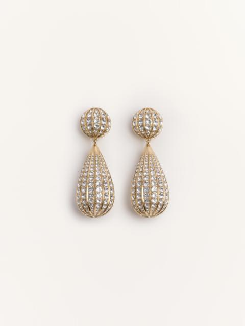 POETIQUES DES GOUTTES METAL AND SWAROVSKI® CRYSTAL EARRINGS