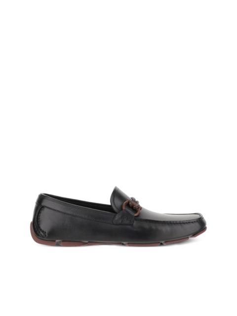Gancini-detail leather loafers