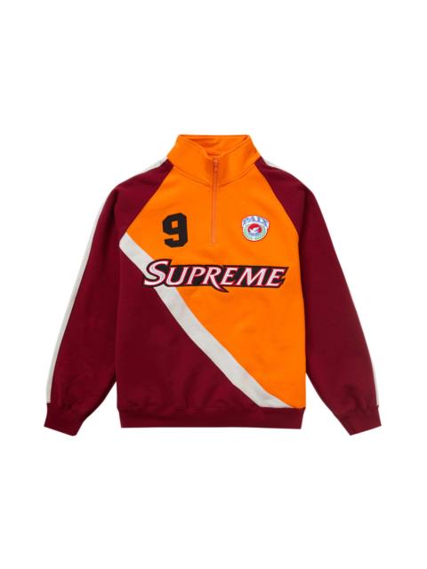Supreme Equipe Half Zip Sweatshirt Dark Orange