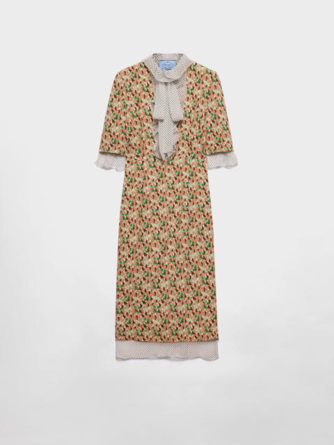 Printed georgette dress