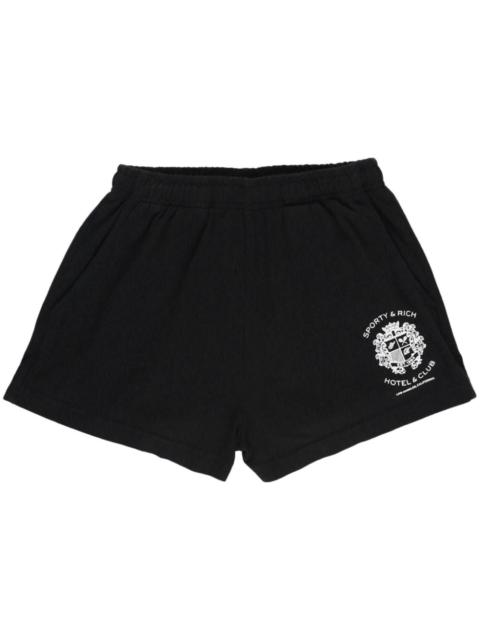 Hotel Disco logo-embroidered shorts