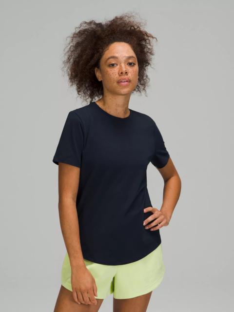 Love Curved-Hem Crewneck T-Shirt