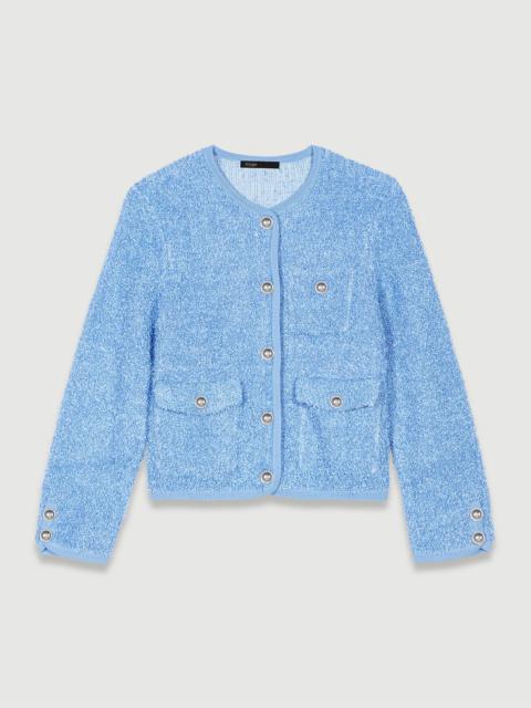 Sequin knit cardigan