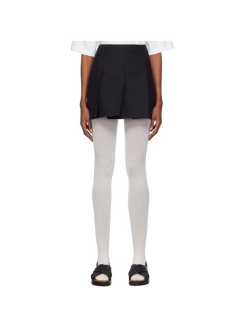 Black Pleated Miniskirt