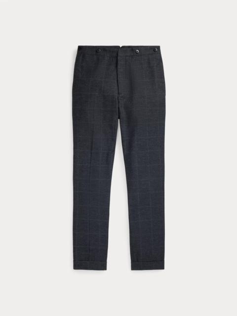 Slim Fit Indigo Checked Suit Trouser