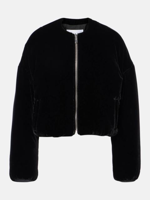 Velvet bomber jacket
