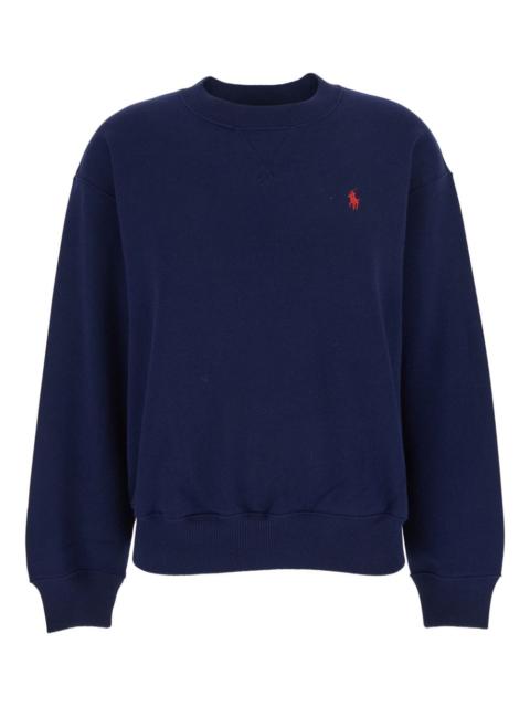 embroidered-logo crew-neck sweatshirt