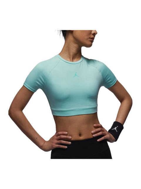 (WMNS) Air Jordan Sport Bodycon Performance T-shirt Asia Sizing 'Turquoise' FV6928-368